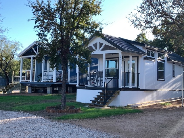 Two tiny homes at Boxwood