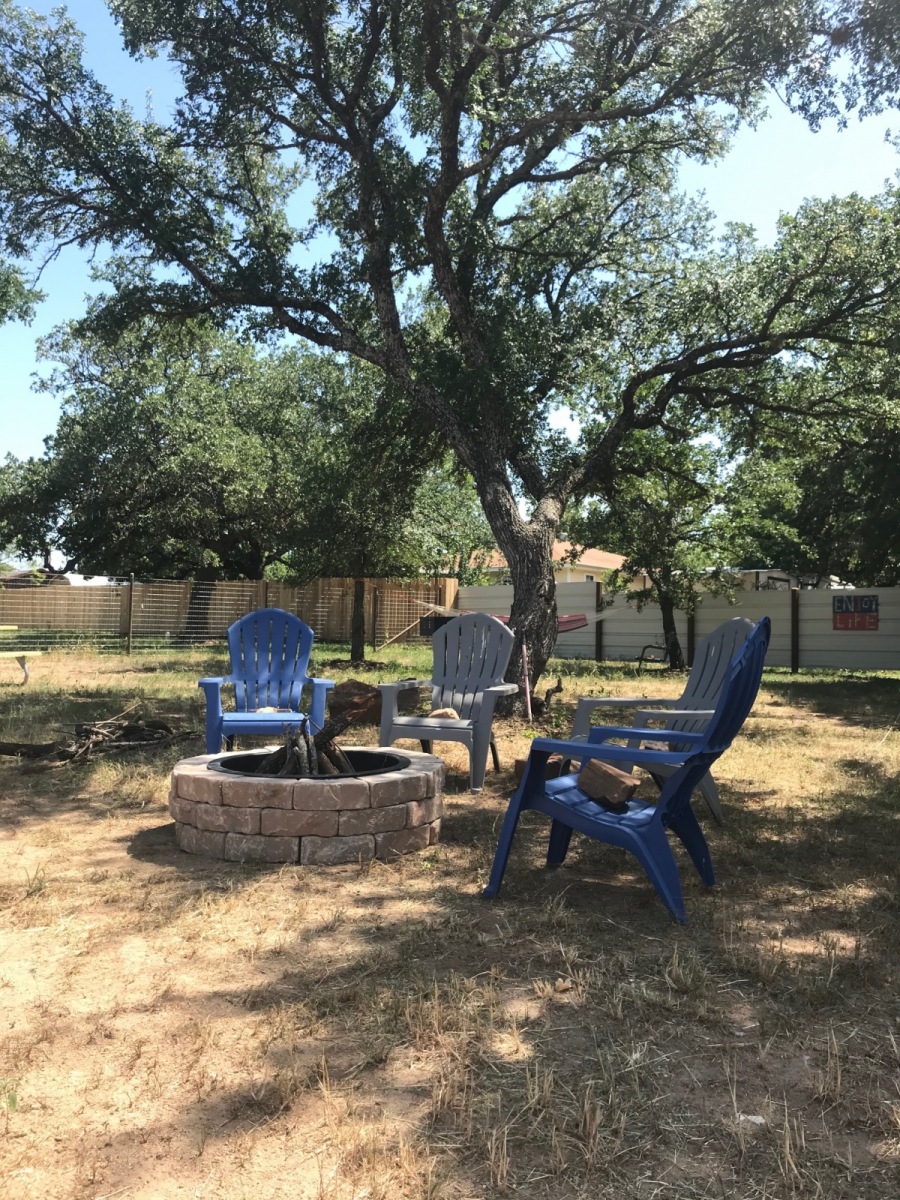 Community firepit and gathering space at Boxwood