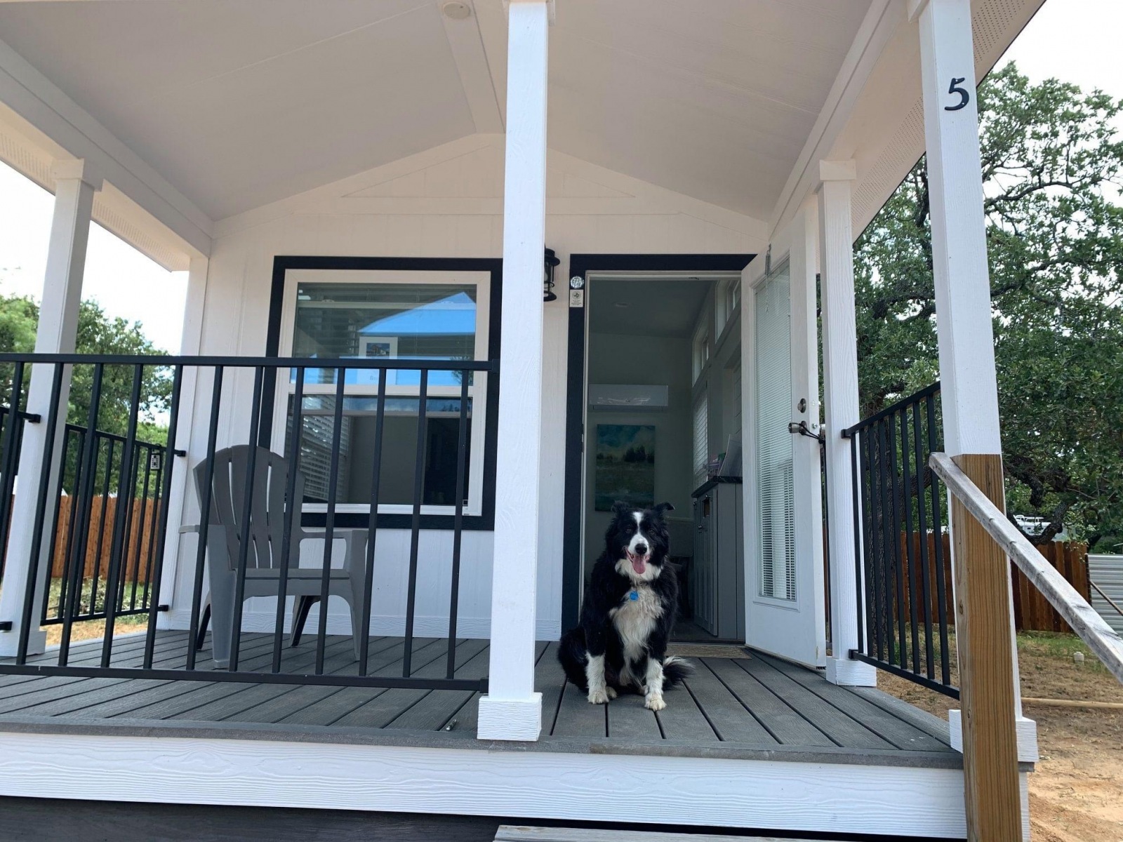 Tiny home and porch at Boxwood